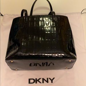 DKNY Embossed Patent Leather Tote